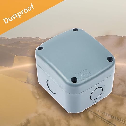 Small IP66 Weatherproof Enclosure in Grey,Nineleaf Outdoor Electrical Box 3 1/4" X2 3/4" X2 1/4",ABS Plastic Junction Box Indoor/Outdoor,3PK
