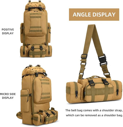 100L Camping Hiking Backpack,Molle military Tactical rucksack backpack,Waterproof Lightweight Hiking Backpack