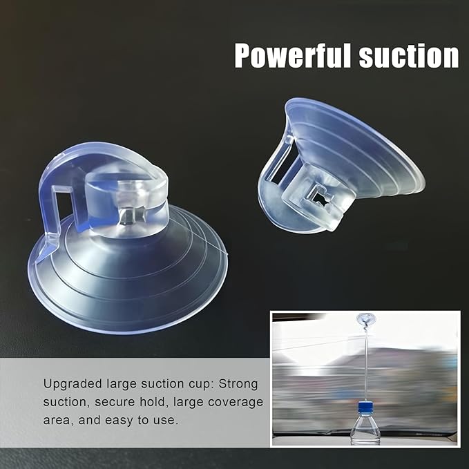 24 PCS Pull Tab Clear Small Suction Cups, Multi-Purpose Suction Cup Hooks for Windows Glass Bathroom Kitchen Office Home Decor Car Accessories Glass Tile Surfaces