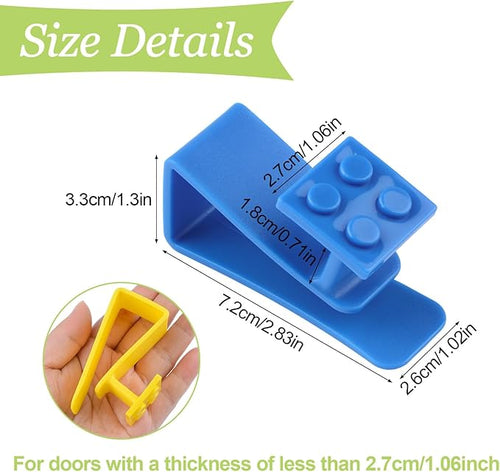 12Pcs Over Cabinet Door Hooks Plastic Over The Door Single Hook Space-Saving Hanger Extender Clips Multi-Purpose Hook for Kitchen Bathroom Bedroom(Colorful)