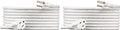 Amazon Basics Indoor Extension Cord, 3 Prong Outlet Extender Power Cord, 13 Amps, 125V, 15 Foot, White, 2-Pack