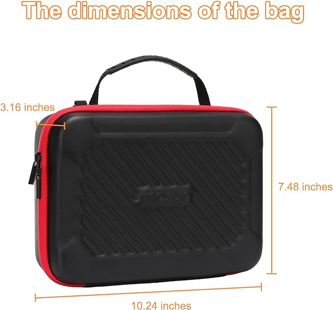 MOSISO Camera Case Compatible with GoPro Hero 13/12/11/10/9/8/7, Hard Travel Carrying Case Compatible with AKASO EK7000/V50/Brave 4/7 LE/8, EVA Case with Handle & Snap Hook for Action Camera, Black
