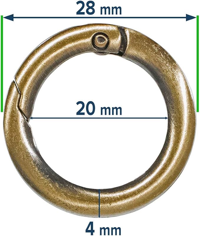 Paracord Planet Spring Gate O Rings – Available in 3/4 Inch and 1 Inch Sizes – Silver, Bronze, and Gold Color Options (50 Pack, 3/4 Inch, Bronze)