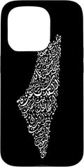 Historic Palestine Map of Cities - Arabic Calligraphy Case for iPhone 15 Pro