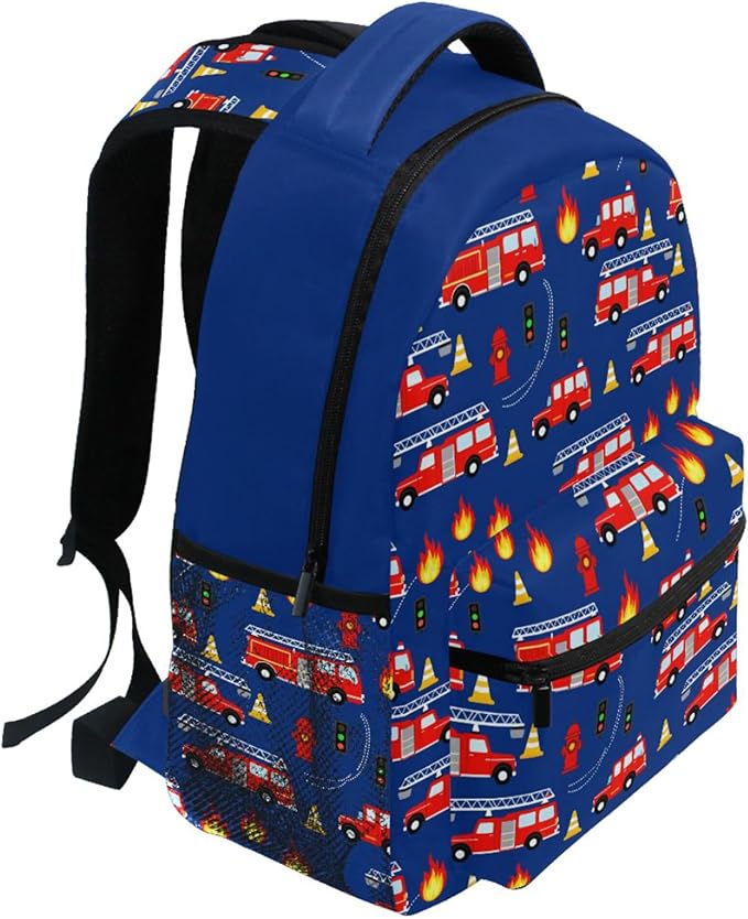 Wamika Monster Car Kids Backpack Trucks Racing Cars School Backpacks Boy Girl Preschool Book Bag