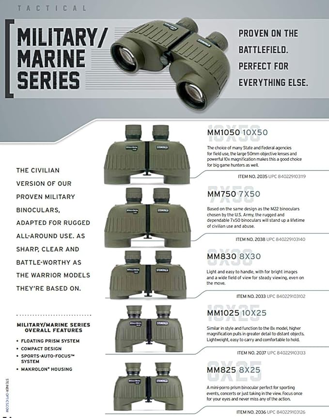 Steiner Military-Marine 8x30 Binoculars – Professional Grade High-Contrast Optics with Sports-Auto-Focus, Floating Prism Shock Absorption, and Heritage Warranty