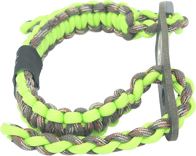 Realtree® Paracord Archery Bow Wrist Sling - 100% Full Grain Leather 550 Paracord
