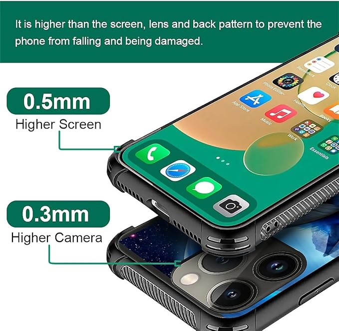 for iPhone 14 Pro Max Case, Snowy Mountain Fox Lake Pattern Graphic Design Girl Boy Soft Silicone Hard Acrylic Shock Protection for iPhone 14 Pro Max