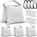 4 Packs White Sandbag Weight Bags for Light Stand Photography Video Equipment, Heavy Duty Saddlebags for Backdrop Stand, Photo Tripod, Canopy, Pop up Tent, Umbrella Base, Fishing Chair, Picnic Table