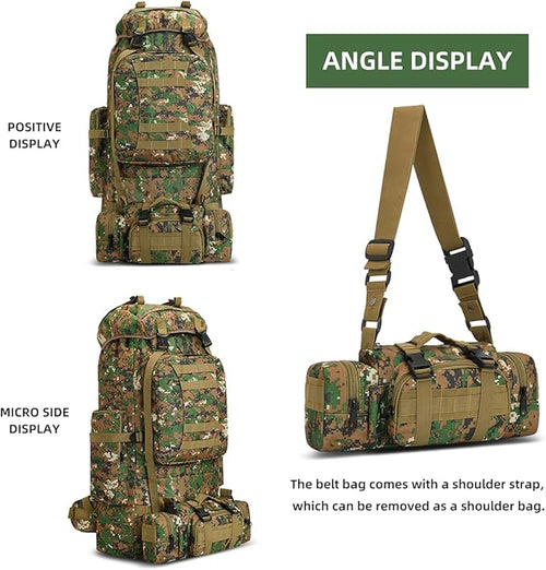 100L Camping Hiking Backpack,Molle military Tactical rucksack backpack,Waterproof Lightweight Hiking Backpack