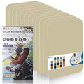Cahomo 7.9x3.9 inch 12 PCS Nylon Repair Patch Nylon Repair Tape Self Adhesive Fabric Tapes Outdoor Camping Gear Fabric kit for Tent, Umbrella, Down Jackets, Sleeping Bag, Knapsack（Yellow Beige）