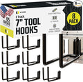 DC Cargo Mall Heavy Duty Hook Hanger E Track Accessories 7.5" Deep (8 Pack) - Garage Wall Mount, Box Truck, Enclosed Trailer, Storage ETrack System - Universal Garage Storage Organizer for Tools