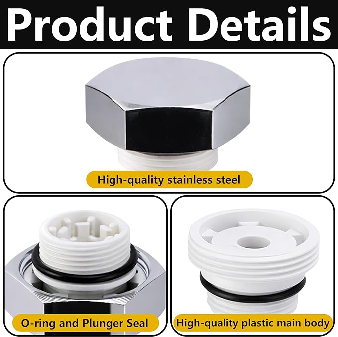2 Pack Vacuum Breakers Outside Faucet, Stainless Steel Vacuum Breaker Repair Kit Vac-Vbk-X1B, Vacuum Breaker Replacement for Traditional Anti Siphon Frost Free Sillcock Valves
