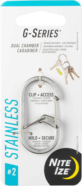 Nite IZE GS2-11-R6 G-Series Dual Chamber Carabiner, Stainless Steel