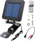 6V Solar Panel for Deer Feeder, Efficient Solar Panel Charger w/Adjustable Mounting Bracket & Alligator Clips, Compatible with Game Feeder Timer & 6V Rechargeable Batteries