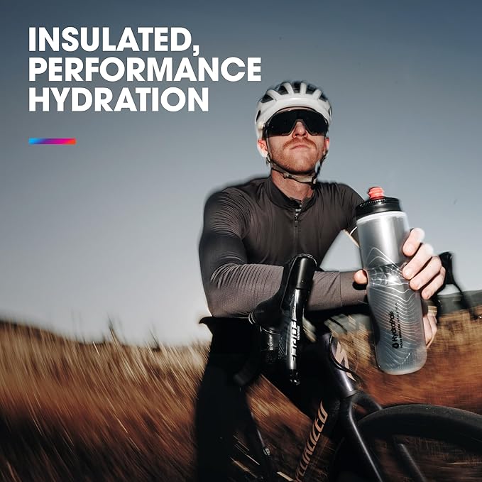 HydraPak | Polar Bottle - Polar Surge Insulated Bike Water Bottle 2-Pack - High Flow, Cycling & Sports Squeeze Bottle (Ascent Red, 600ml / 20oz)