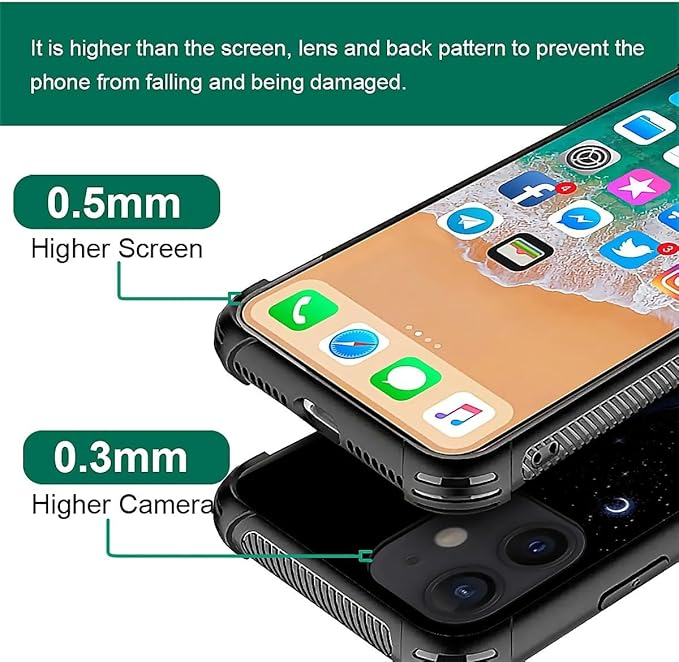 for iPhone 12/12 Pro Case, Galaxy Fox Wolf Pattern Graphic Design Girl Boy Soft Silicone Hard Acrylic Shock Protection for iPhone 12/12 Pro