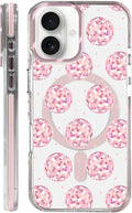 Case for iPhone 16 Plus,[Compatible with MagSafe],Disco Balls Pink Phone Case Design，for Women Girls Magnetic Clear Cover - Slim, Sleek, & Shockproof Protection