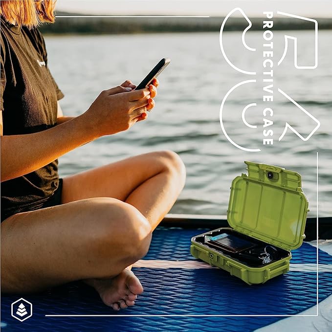 Evergreen 56 Dry Box - EDC Tough Protective Case USA Made for Organization of Cameras, Phones, Camping, Fishing, Hiking, Water Sports (National Park - Orange Yosemite)