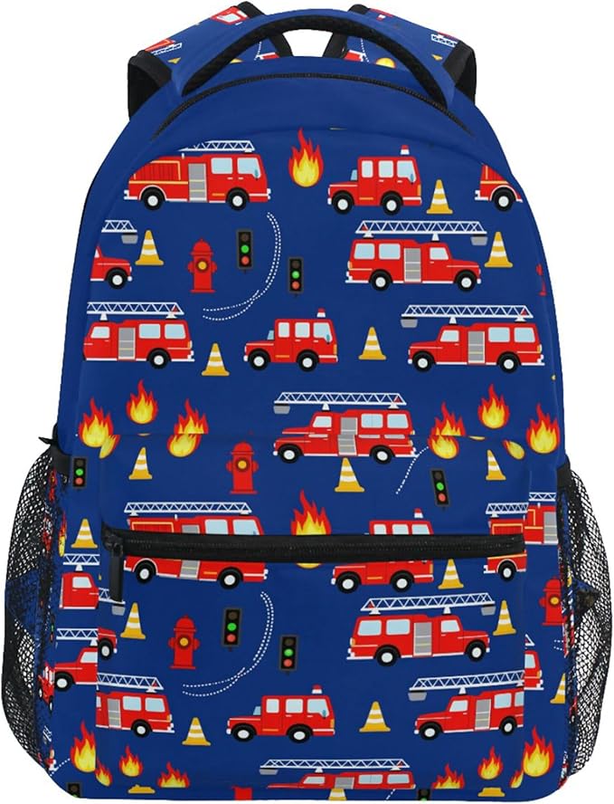 Wamika Monster Car Kids Backpack Trucks Racing Cars School Backpacks Boys Girls Preschool Book Bag