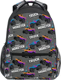 Wamika Monster Truck Boys Backpack Racing Cars School Backpacks Kid Girl Preschool Book Bag