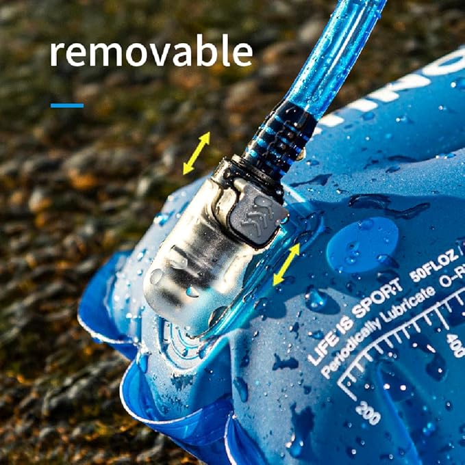 AONIJIE Hydration Bladder 1.5L Water Reservoir, Leakproof Water Storage Bladder Bag, BPA Free, Large Opening, for Hiking Camping Running