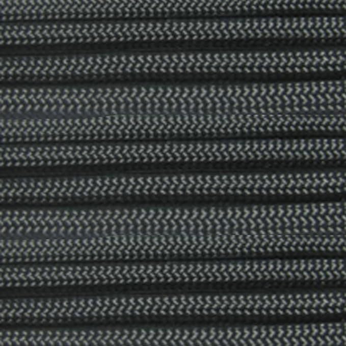 Paracord Planet Solid Color 550lb Paracord – 7 Strand Type III Nylon Cord for Indoor and Outdoor Tasks – Charcoal Gray (50 ft)