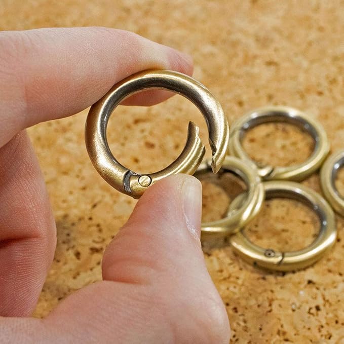 Paracord Planet Spring Gate O Rings – Available in 3/4 Inch and 1 Inch Sizes – Silver, Bronze, and Gold Color Options (5 Pack, 3/4 Inch, Bronze)