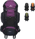 Teton 55L Scout Internal Frame Backpack for Hiking, Camping, Backpacking, Travel, Rain Cover Included, Huckleberry