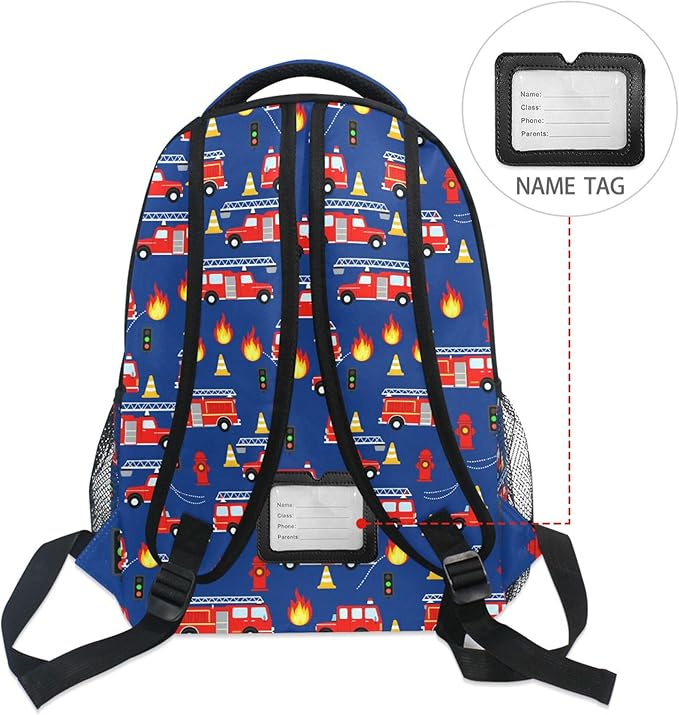 Wamika Monster Car Kids Backpack Trucks Racing Cars School Backpacks Boy Girl Preschool Book Bag