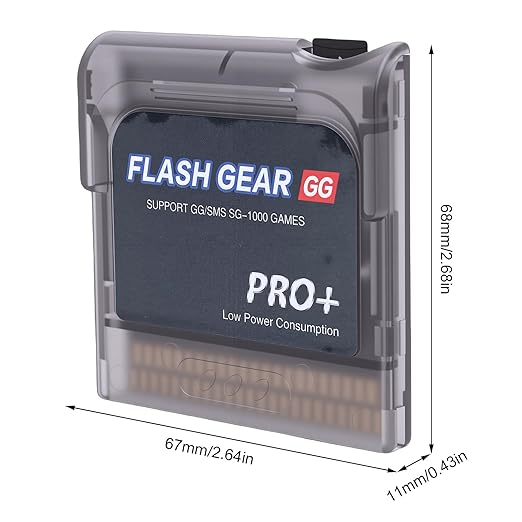 LICAEVEY 600 in 1 Flash Memory Card 4GB Built in Game Cartridge for GG Game Gear Console Support for SMS SG Systems Save Data Storage Gold Plated Contacts