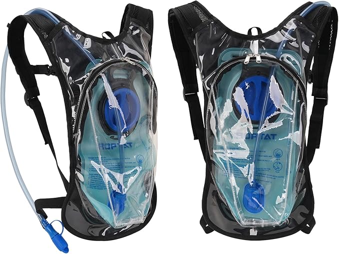 Roptat Hydration Backpack Pack with 2L Hydration Bladder - Lightweight Water Backpack Water Pouch for Women Men Running Riding Biking Music Festival