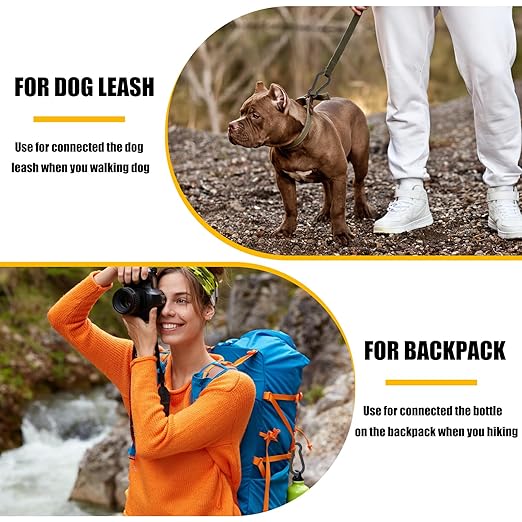 EPHECH 30PCS 3" Black Heavy Duty Spring Snap Hook, M8 5/16" Galvanized Steel Snap Hook Carabiner Quick Link Carabiner Clip, 500LBS Holding Capacity Quick Link Keychain for Swing Hammock Gym Outdoor