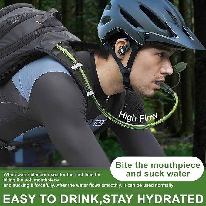 Hydration Bladder, 1.5-2-3L Water Bladder for Hiking Backpack, BPA-Free Leak Proof Water Reservoir Storage Bag, Water Pouch Hydration Pack for Camping Cycling Running