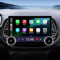 Car Stereo Radio for Jeep Compass 2017-2020 Wireless CarPlay Android Auto GPS Navigation Head Unit Touch Screen Radio Replacement Installation Kit Upgrade (Double Knobs 6+128)