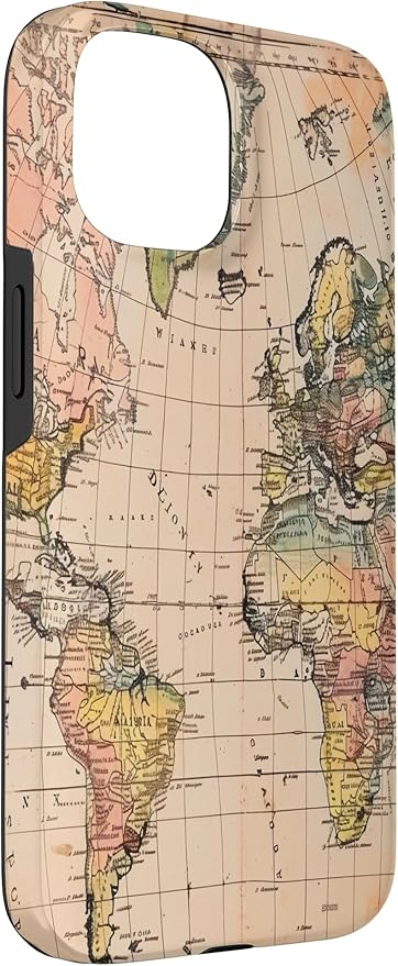 World Map ,Old Map of the World Case for iPhone 15