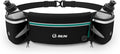 Hydration Running Belt with 2x10oz Bottles - Water Belts for Woman and Men - iPhone Belt for Any Phone Size - Fuel Marathon Waist Pouch for Runners - Jogging Cycling Biking