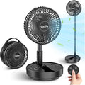 Czlife F9 Portable Fan, 10000mAh Rechargeable Battery Powered for Travel Sleeping Camping Bedroom Outdoor, Cordless Floor Desk Fan, Oscillating Folding USB Fan with Remote, 4 Speed, Timer, 7.7"