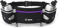 Q-RUN Hydration Running Belt with Bottles - Water Belts for Woman and Men - iPhone Belt for Any Phone Size - Fuel Marathon Waist Pouch for Runners - Jogging Cycling Biking, Purple