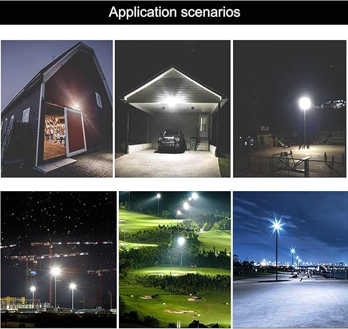 4Pack LED Flood Light Outdoor,50W LED Work Light 5500lmwith 6FT US Plug,IP66 Waterproof Exterior Security Lights,6000K Daylight White Outside Floodlights Slim Design for Playground Yard