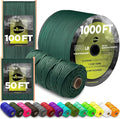 TECEUM Reflective Paracord Rope 1000 – 1000ft/200ft/100ft/50ft – 40+ Colors – Glow in The Dark – para Cord – Utility Rope for Survival, Hunting & Camping Gear – Nylon String, Camping Rope, Tent Cord