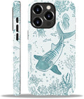 for iPhone 14 Pro Max Case,HH2 Ocean Whale Shark Hybrid 2 Layer Hard Shell Silicone Protective Pattern Design Case