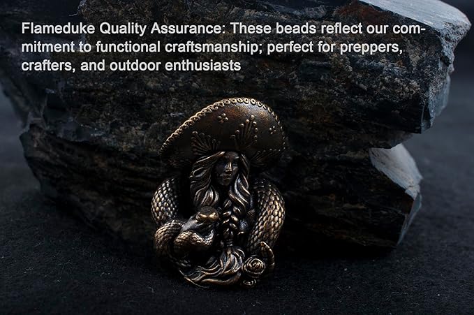 Paracord Beads with Hole for Crafting Survival Knife Lanyard Keychains, Zipper, DIY Projects (Snake)