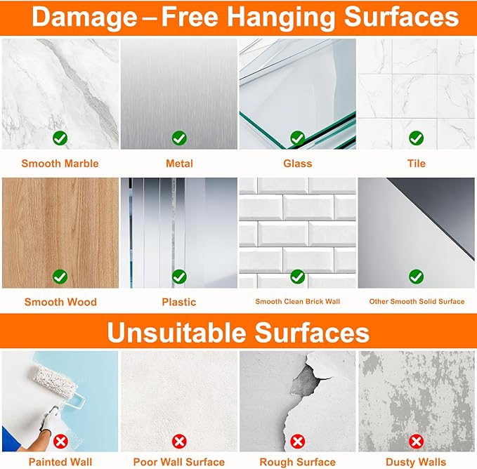 DDMY Black Heavy Duty Adhesive Hooks 2026 Upgraded 50lbs（Max） Sticky Wall Hooks for Hanging 12 Pack No Damage Hook Strong Waterproof Bathroom, Kitchen, Shower,Ceiling, Office and Outside Decor Hanger