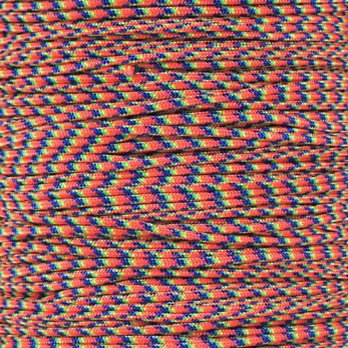 Paracord Planet 275lb Paracord – 3/32 Inch (2.38 mm) Nylon Crafting Cord with 5 Strand Inner Core – Kaleidoscope (10 ft)