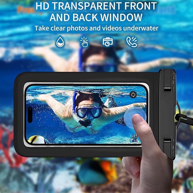 6 Pack Waterproof Phone Pouch IPX8 Universal Waterproof Case Dry Bag Phone Protector for iPhone 17/16/15/14/13 Pro Max Plus XS XR X 8 Galaxy S25 S24 S23 S22 S21 S20 Pixel Up to 8.4"(Multicolor 6)