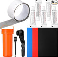 Gejoy Inflatable Boat Repair Kit with Tools, Portable PVC Patch and Repair Tape Set with Valve Wrench, Brush and Glue for Emergency Repairs on Rafts, Kayaks, Canoes, Pools and Inflatable Toys