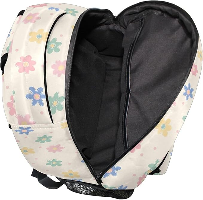 Wamika Daisy Flowers Kids Backpack Floral Orange Chamomile School Backpacks Boy Girl Preschool Book Bag