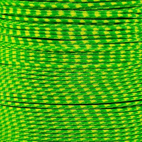 Paracord Planet 275lb Paracord – 3/32 Inch (2.38 mm) Nylon Crafting Cord with 5 Strand Inner Core – Dayglow (100 ft)