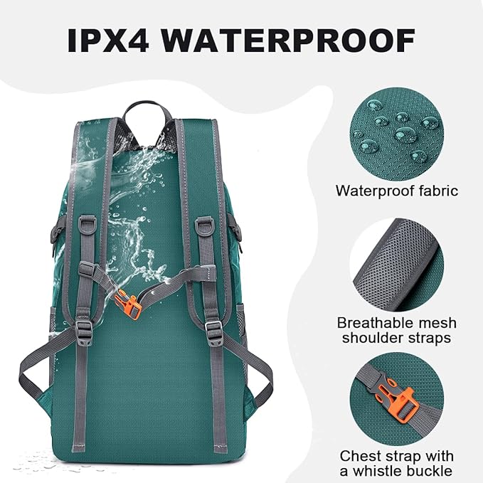 MIYCOO Backpack - Ultra Lightweight Packable Backpack for Travel Camping, Hiking Back Pack Waterproof Foldable Daypack for Men Women Green